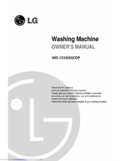 LG WD-12330CDP Owner's Manual