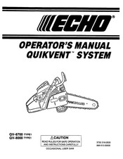 Echo Quickvent QV-6700 Type 1 Operator's Manual