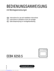 Kuppersbusch EEBK 6250.5 Instructions For Use And Installation Instruction