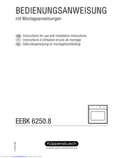 Kuppersbusch EEBK 6250.8 Instructions For Use And Installation Instruction