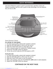 Lexibook RCD100DC Quick Reference Manual