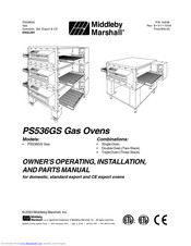 Middleby Marshall PS536GS Owner's Operating, Installation, And Parts Manual