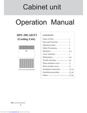 haier HPU-90CA03T3 Operation Manual