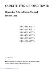 haier HBU-42CA03T3 Operation & Installation Manual