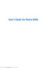Nokia 6085 - Cell Phone 4 MB User Manual