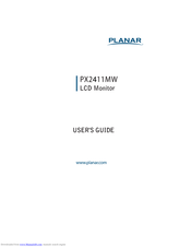 Planar PX2411MW Manuals | ManualsLib