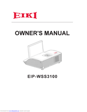 EIKI EIP-WSS3100 Owner's Manual
