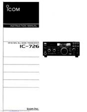 ICOM IC-726 Instruction Manual