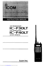 ICOM IC-F40LT Instruction Manual