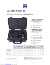 Zeiss SLR Lens Case Set Information