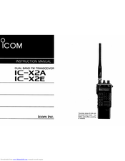 ICOM IC-X2E Instruction Manual