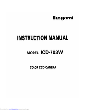 Ikegami ICD-703W Instruction Manual