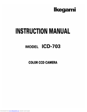 Ikegami ICD-703 Instruction Manual
