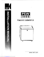 Kef PSW1000 Installation Manual