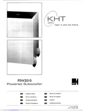 Kef PSW2010 Installation Manual