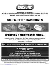 GENIE SilentMax1200 Operation & Maintenance Manual