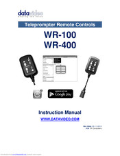 Datavideo Teleprompter WR-100 Instruction Manual