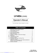 Tecumseh VSK90 Operator's Manual