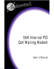 ActionTec 56K Internal PC Modem User Manual