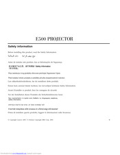 Lenovo ThinkVision E500 Safety Information Manual