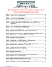 Dynex DX-wegrtr - Enhanced Wireless G Router Faq
