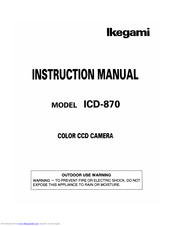 Ikegami ICD-870 Series Instruction Manual