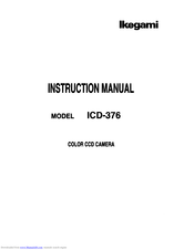 Ikegami ICD-376 Instruction Manual
