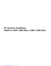 OKI OKIFAX 4100 Installation Manual