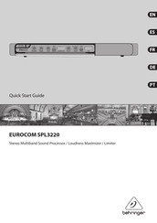 Behringer EUROCOM SPL3220 Quick Start Manual
