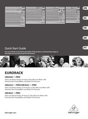 Behringer Eurorack Ub1832fx Pro Manuals Manualslib