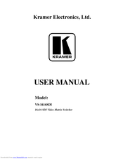 Kramer VS-1616SDI User Manual