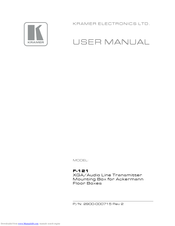Kramer F-121 User Manual