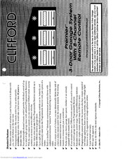 Clifford Garage Door Receiver Premier Owner's Manual