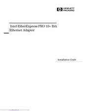 HP Intel EtherExpress PRO 10+ ISA Installation Manual