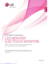 LG 23ET63V Owner's Manual