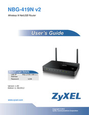 ZyXEL Communications NBG-419N v2 User Manual