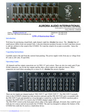 Aurora Audio Absolute GTM822 Instruction Sheet