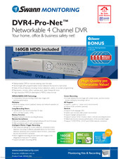 Swann DVR4-Pro-Net TBA Specification