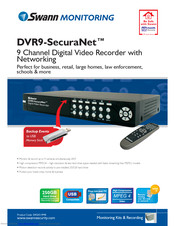 Swann DVR9-SecuraNet Specification