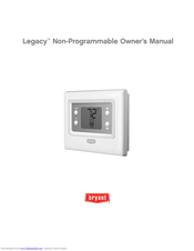 Bryant Non Programmable Thermostat Owner S Manual Pdf Download Manualslib