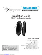 Clark Synthesis TACTILE SOUND AQ339 Aquasonic Installation Manual