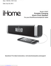 iHome iHM45 Instruction Book