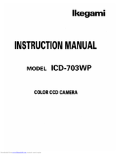 Ikegami ICD-703WP Instruction Manual