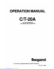 Ikegami C/T-20A Operation Manual