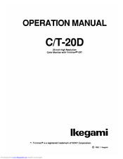 Ikegami C/T-20D Operation Manual