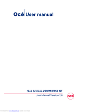 Oce Arizona 200 GT User Manual