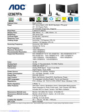 AOC i2367Fh Dimensions