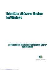 Computer Associates BrightStor ARCserve Backup Manual