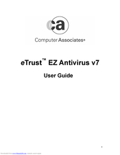 Computer Associates ETRAVE7010BPUE - UPG ETRUST ANTIVIRUS.V7 10-NODE User Manual