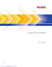 Kodak 8383697 - Capture Pro Software User Manual
